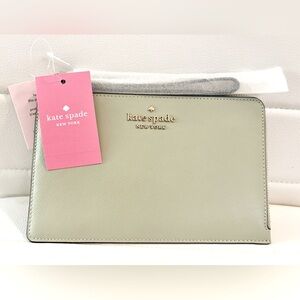 SOLD Kate Spade Sage Green Staci Medium Wristlet NWT